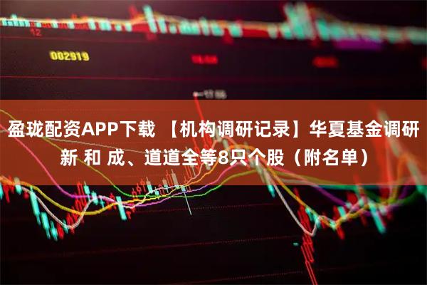 盈珑配资APP下载 【机构调研记录】华夏基金调研新 和 成、道道全等8只个股(附名单)
