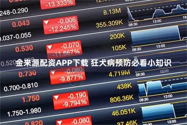 金来源配资APP下载 狂犬病预防必看小知识