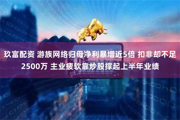 玖富配资 游族网络归母净利暴增近5倍 扣非却不足2500万 主业疲软靠炒股撑起上半年业绩